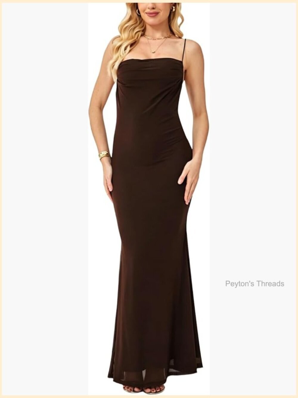 Mesh Bodycon Spaghetti Strap Maxi Dress Stretch Sleeveless Cocktail Party
